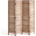 Louvered Wooden Folding Privacy Room Divider