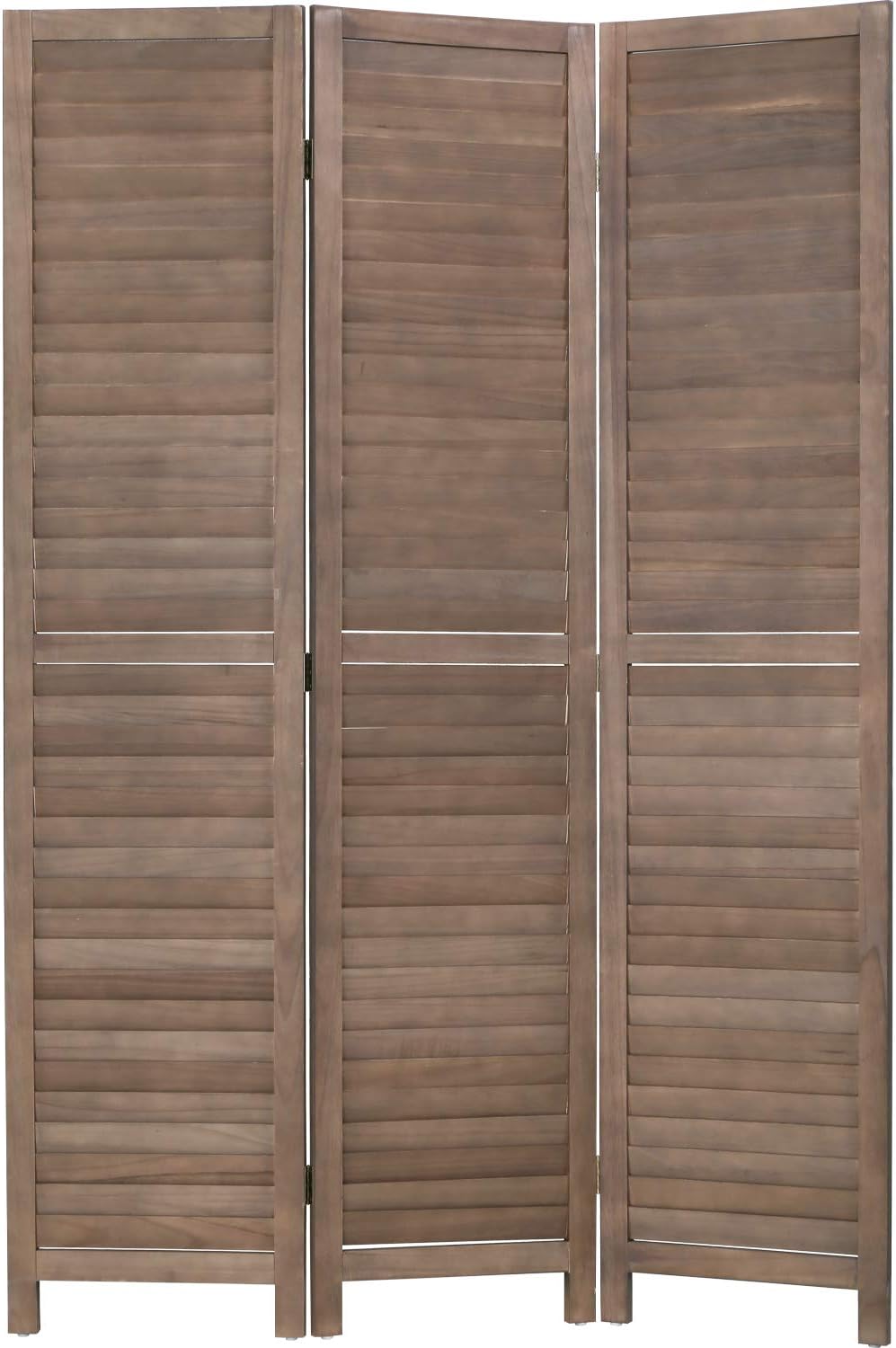 Brown Wooden Folding Privacy Room Divider