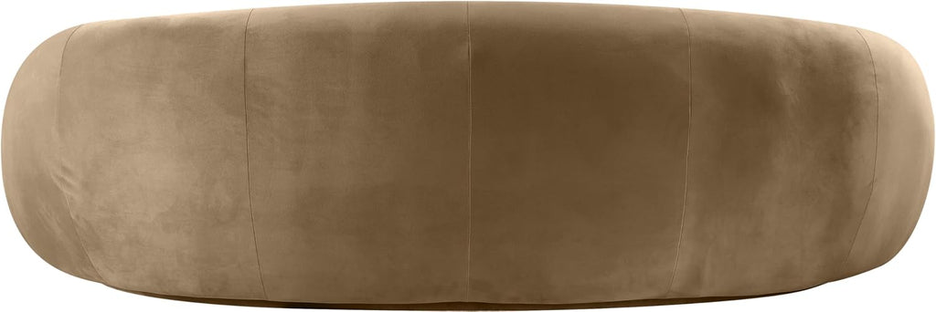 Beige Velvet Modern Contemporary Sofa