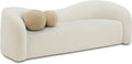 Cream Teddy Curved Contemporary Sofa