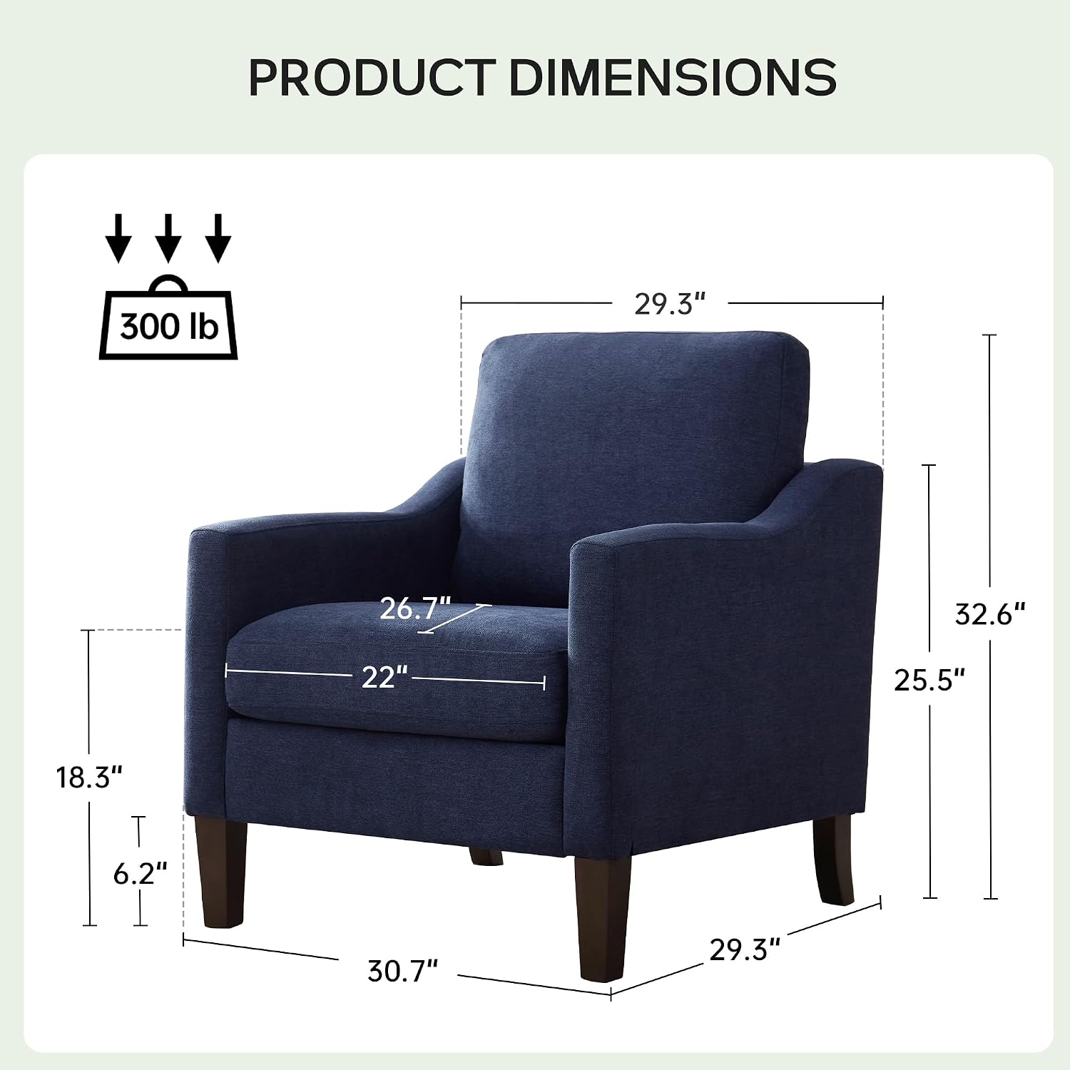 Blue Modern Upholstered Accent Chairs