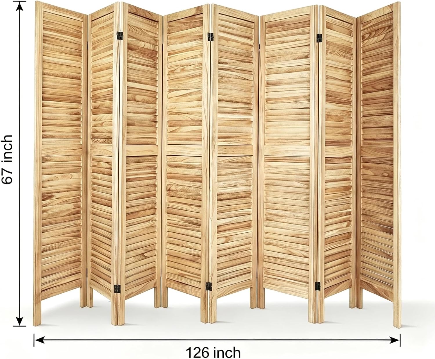 Natural Wooden Folding Privacy Room Divider