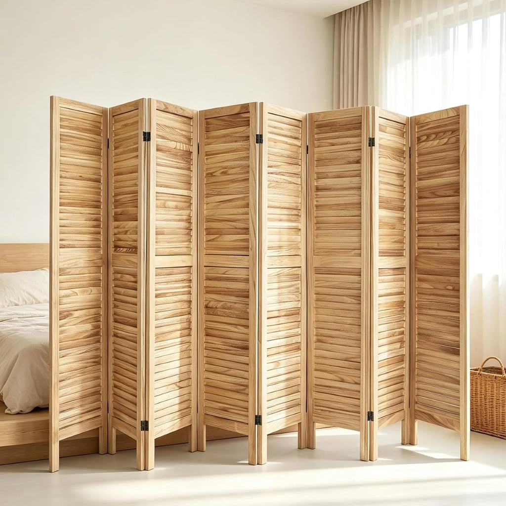 Natural Wooden Folding Privacy Room Divider