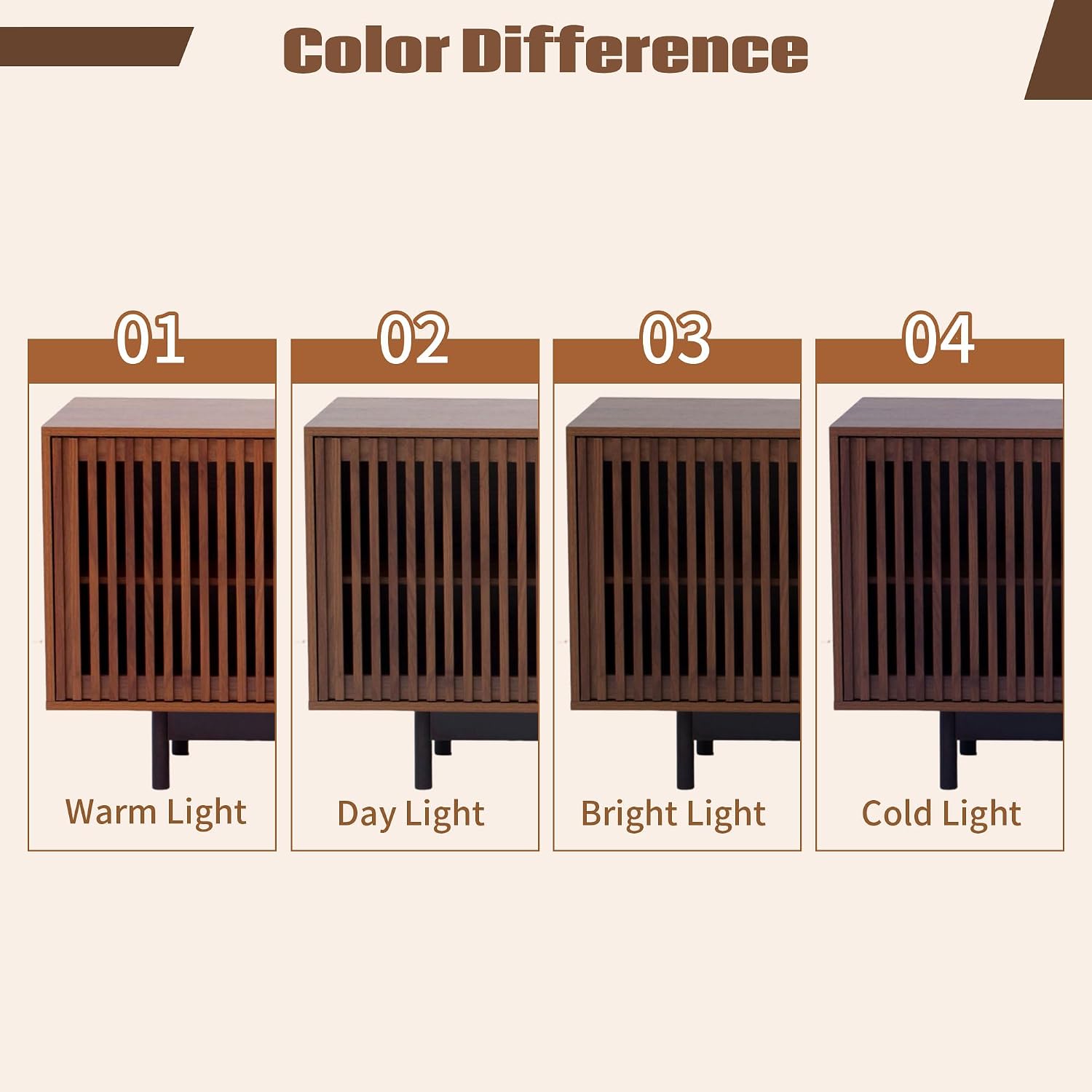 Modern Walnut Storage TV Entertainment Console