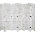 Grey Wooden Folding Privacy Room Divider