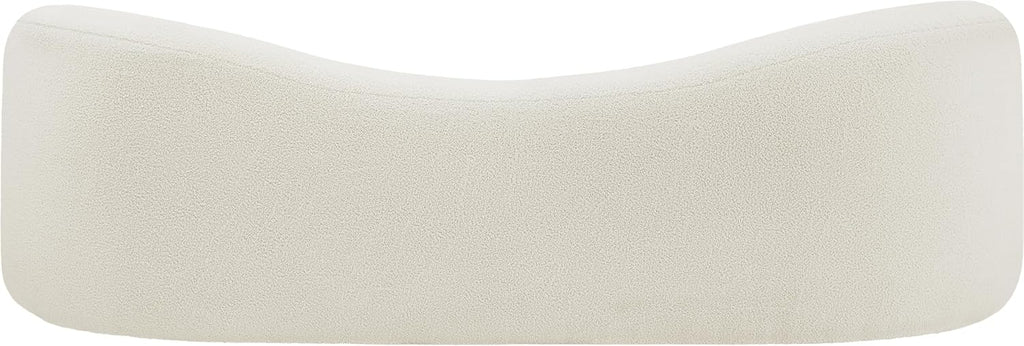 Cream Teddy Curved Contemporary Sofa