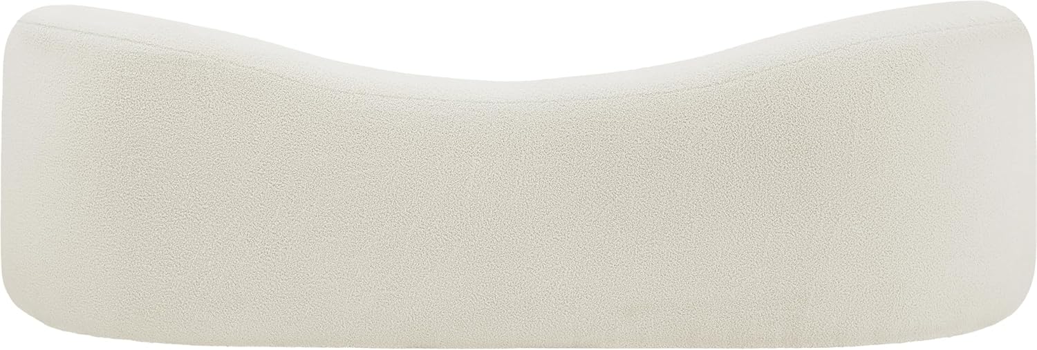 Cream Teddy Curved Contemporary Sofa