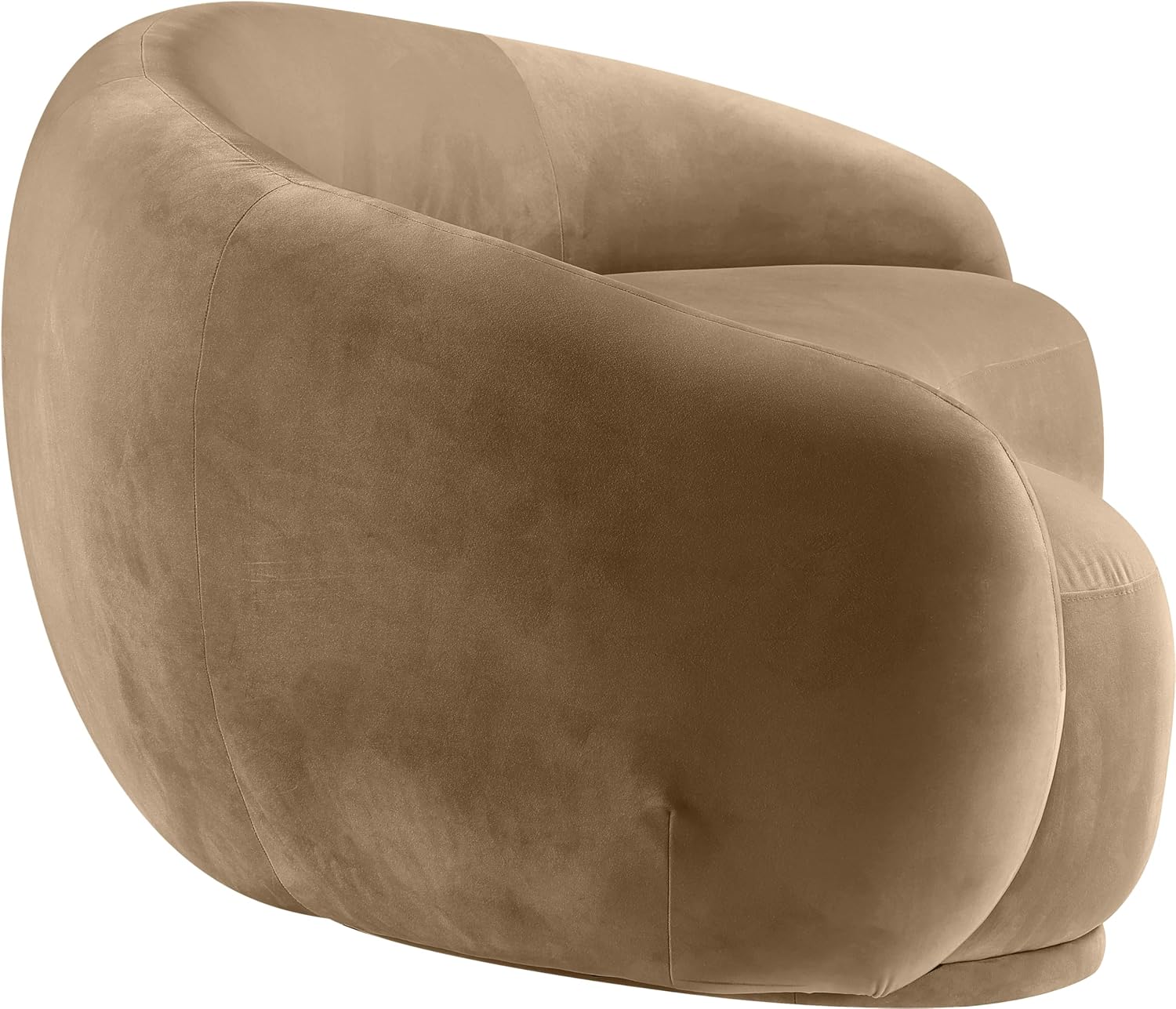 Beige Velvet Modern Contemporary Sofa