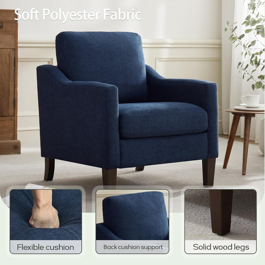 Blue Modern Upholstered Accent Chairs
