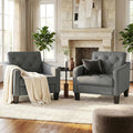 Grey Wide Comfy Living‑Room Accent Chairs