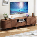 Walnut TV Stand With Power Outlet
