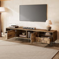 Mid‑Century Natural Wood TV Console Stand