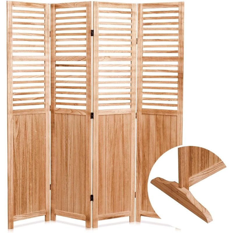 Solid Wood Folding Privacy Room Divider