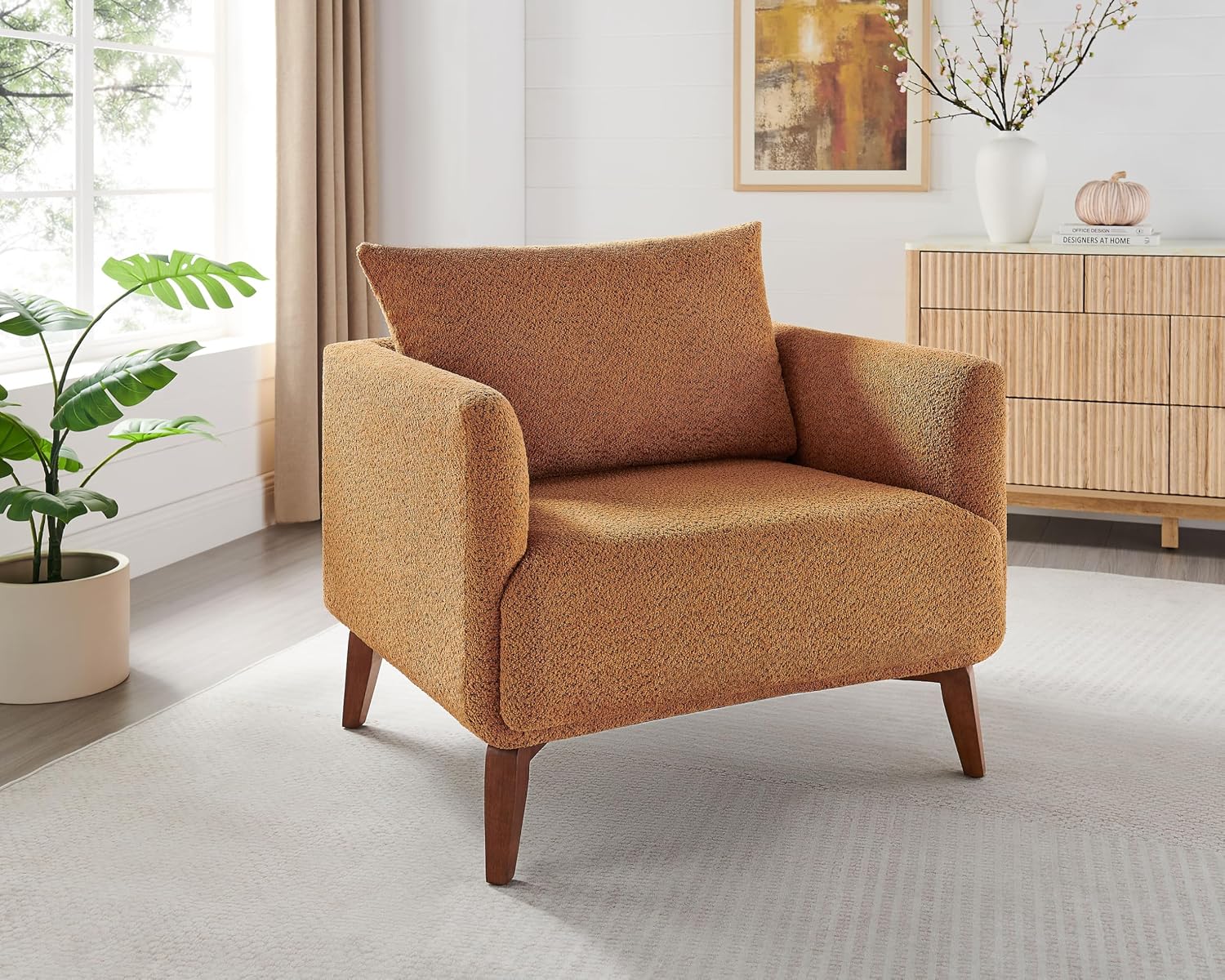Modern Boucle Oversized Accent Chairs