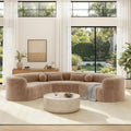 Oversized Curved Chenille Sectional Sofa