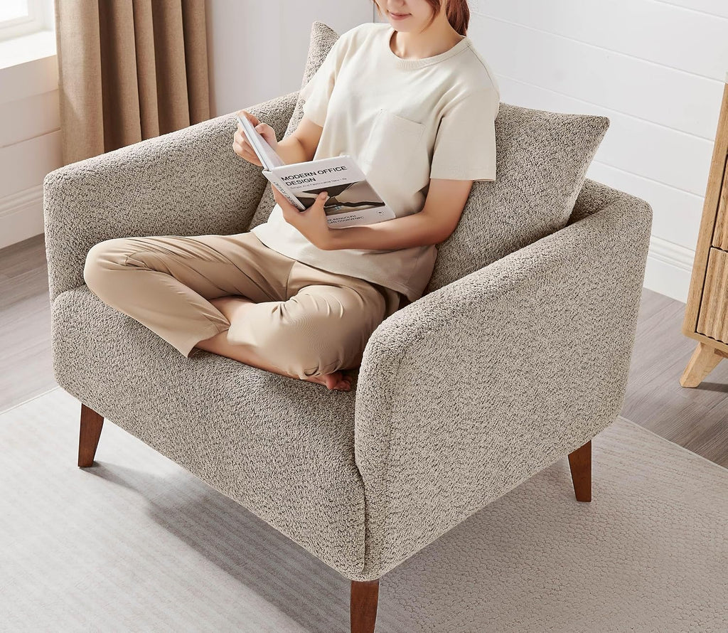 Modern Boucle Oversized Accent Chairs