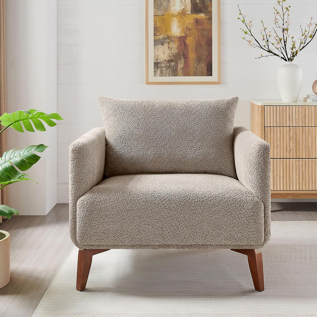 Modern Boucle Oversized Accent Chairs