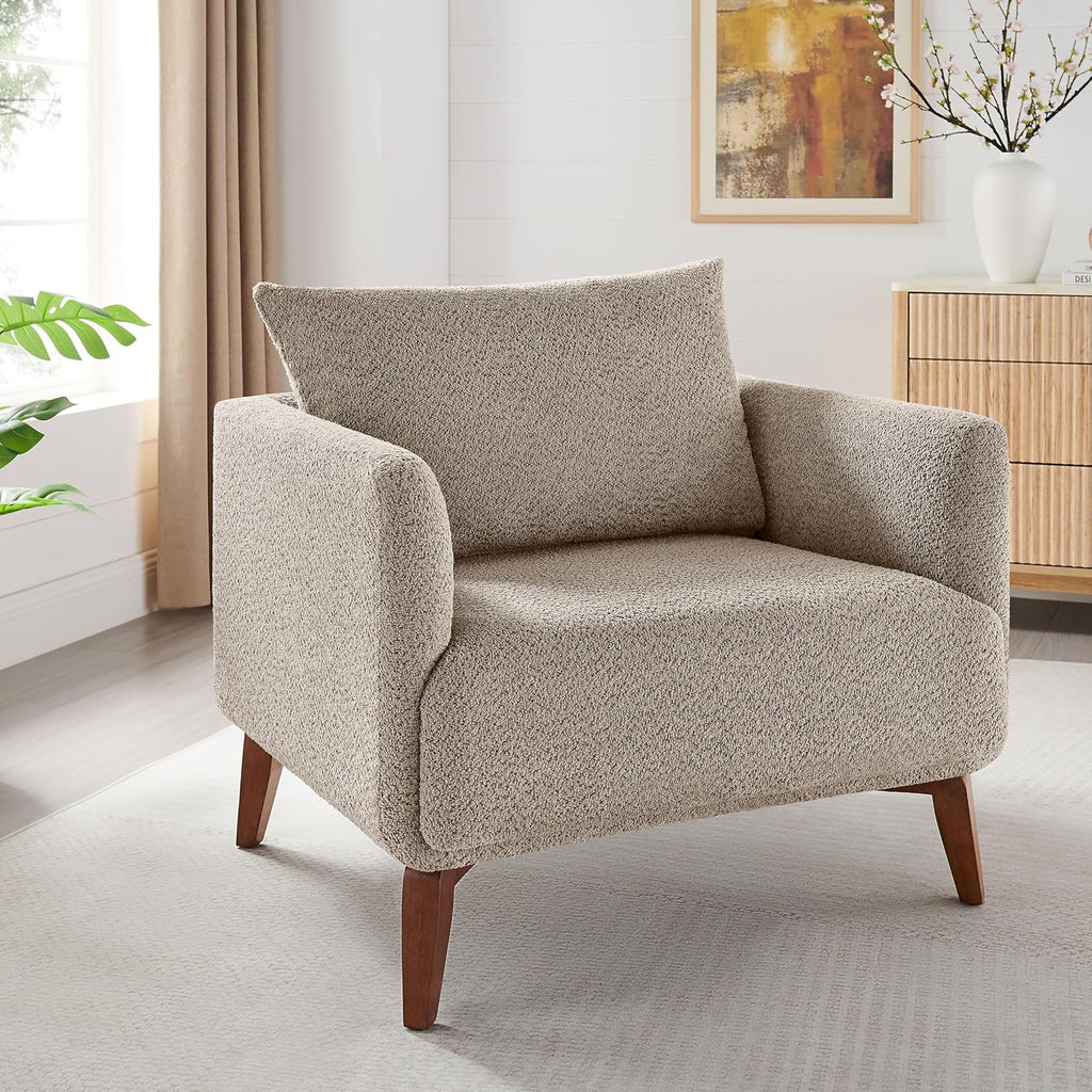 Modern Boucle Oversized Accent Chairs