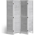 Light Grey Wooden Folding Privacy Divider