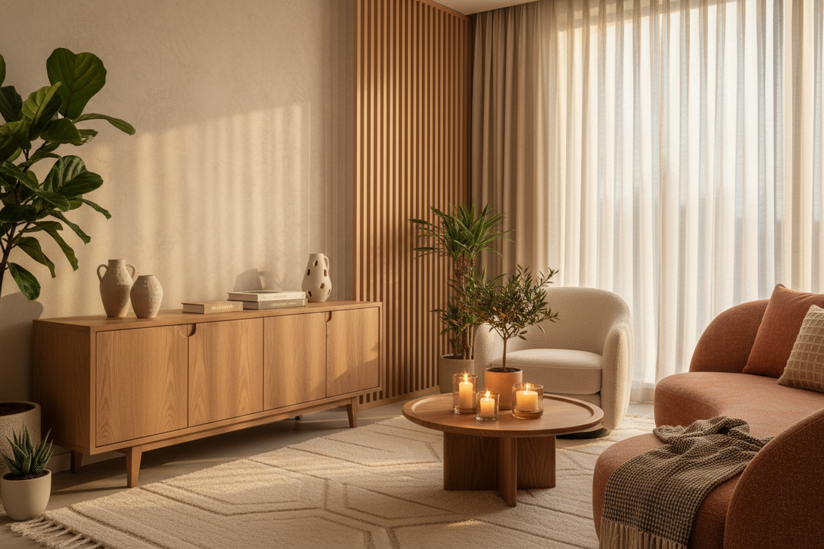 Warm & Cozy Living Room Scene